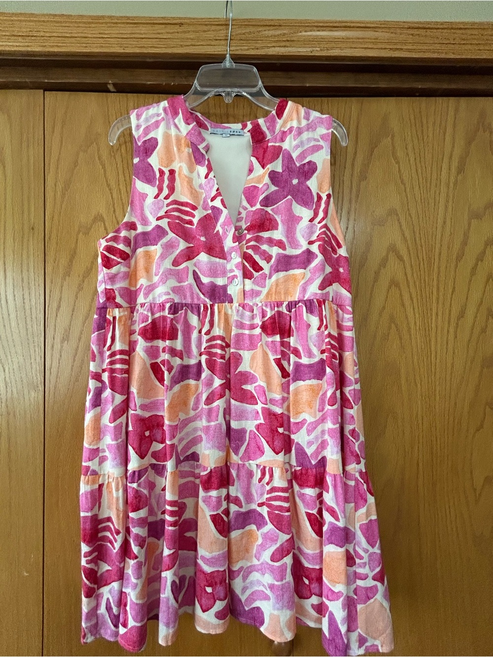Baltic Born Pink & Peach Floral Tiered Sundress for Girls